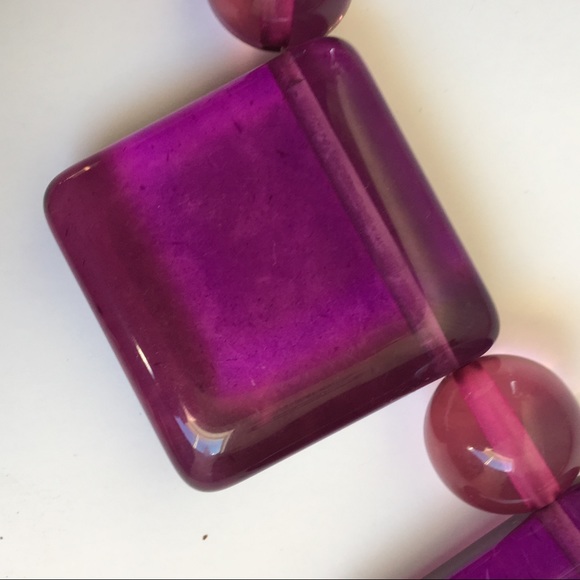 Vintage Pretty Purple Statement Necklace - Picture 4 of 8